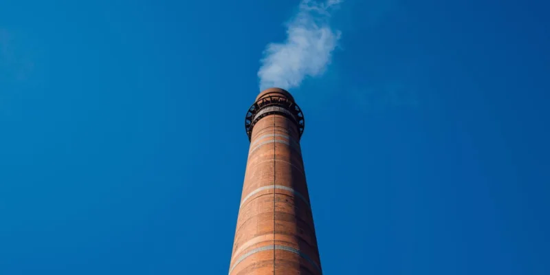 Silicone epoxy coating resin in industrial chimney.