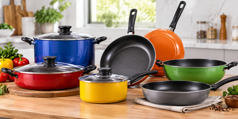 silicone modified polyester coating for pots and pans externally.